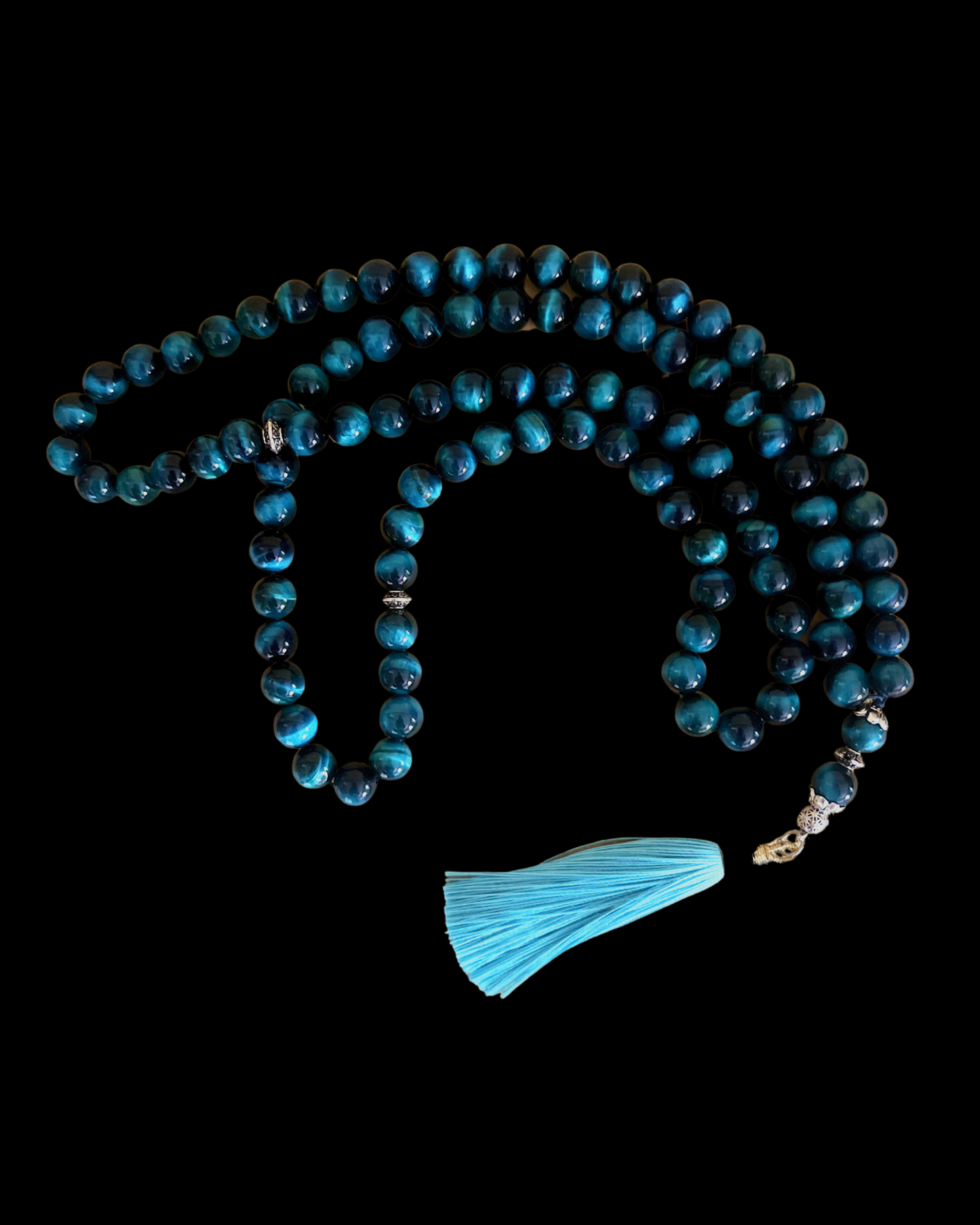 Taslīm – Blue Tiger’s Eye Misbaha