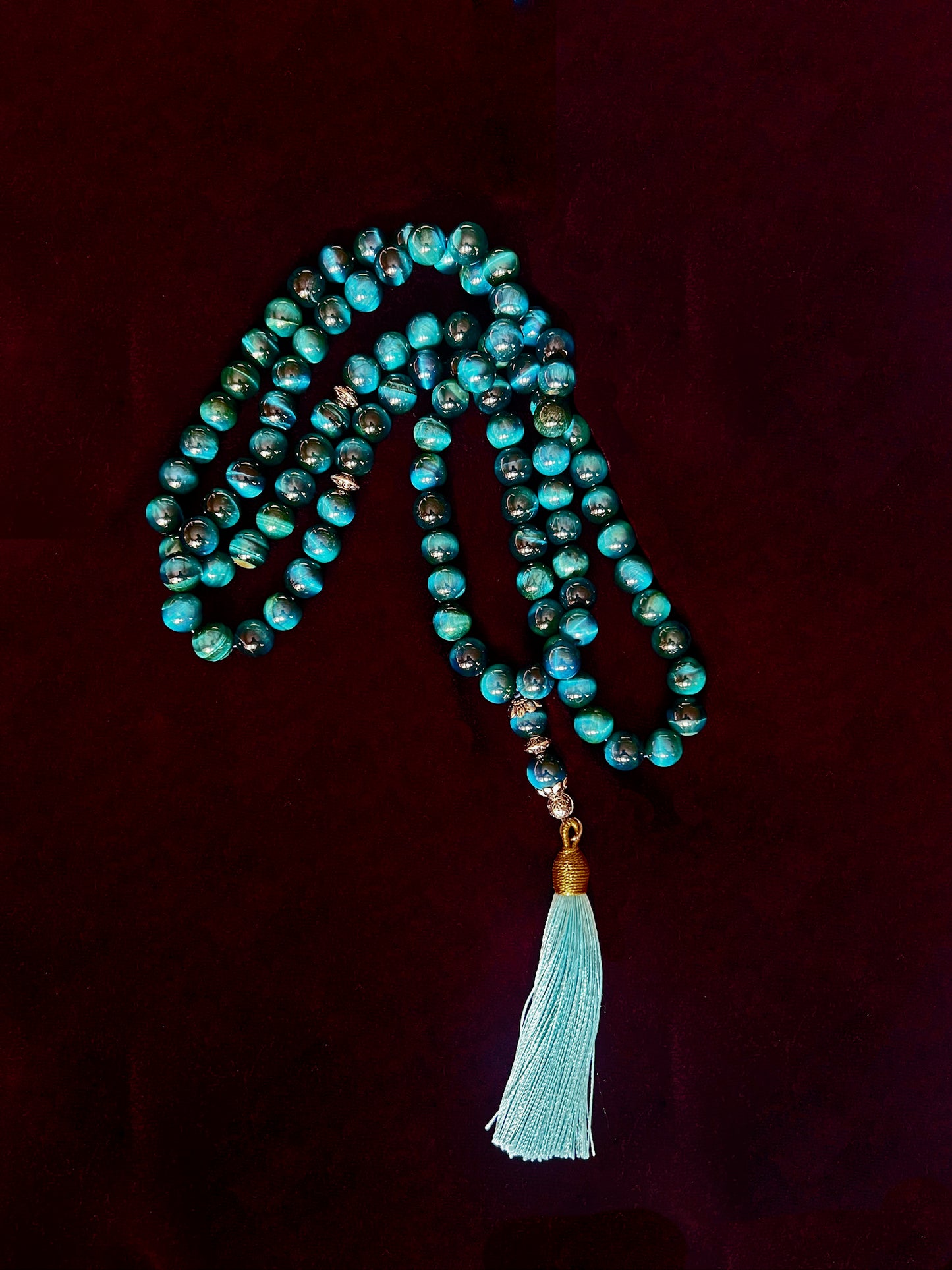 Taslīm – Blue Tiger’s Eye Misbaha